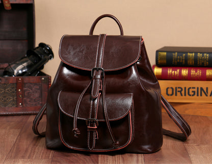 Sac à dos noir cuir Miora