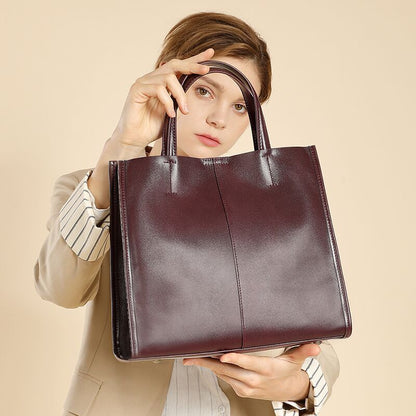 Sac Cabas Rétro en Cuir Véritable