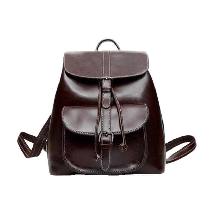 Sac à dos noir cuir Miora