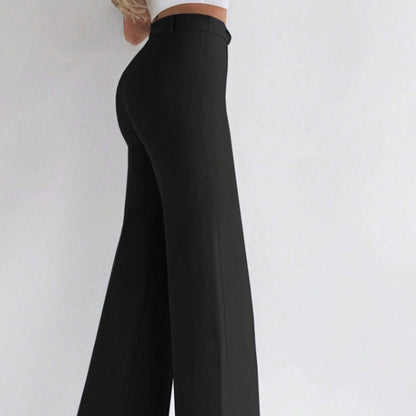 Pantalon Femme Taille Haute – Coupe Ajustée et Évasée Meza