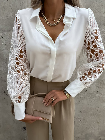 Chemise Élégante Dentelle & Satin Cérina