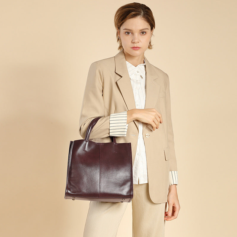 Sac Cabas Rétro en Cuir Véritable