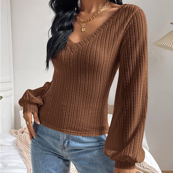 Pull Torsadé Manches Bouffantes Calira