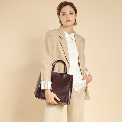 Sac Cabas Rétro en Cuir Véritable