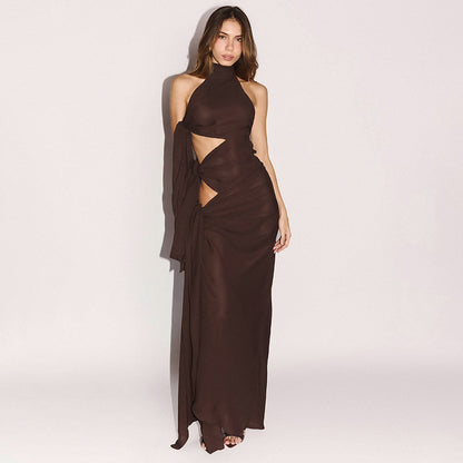 Combinaison robe longue nouée Avela