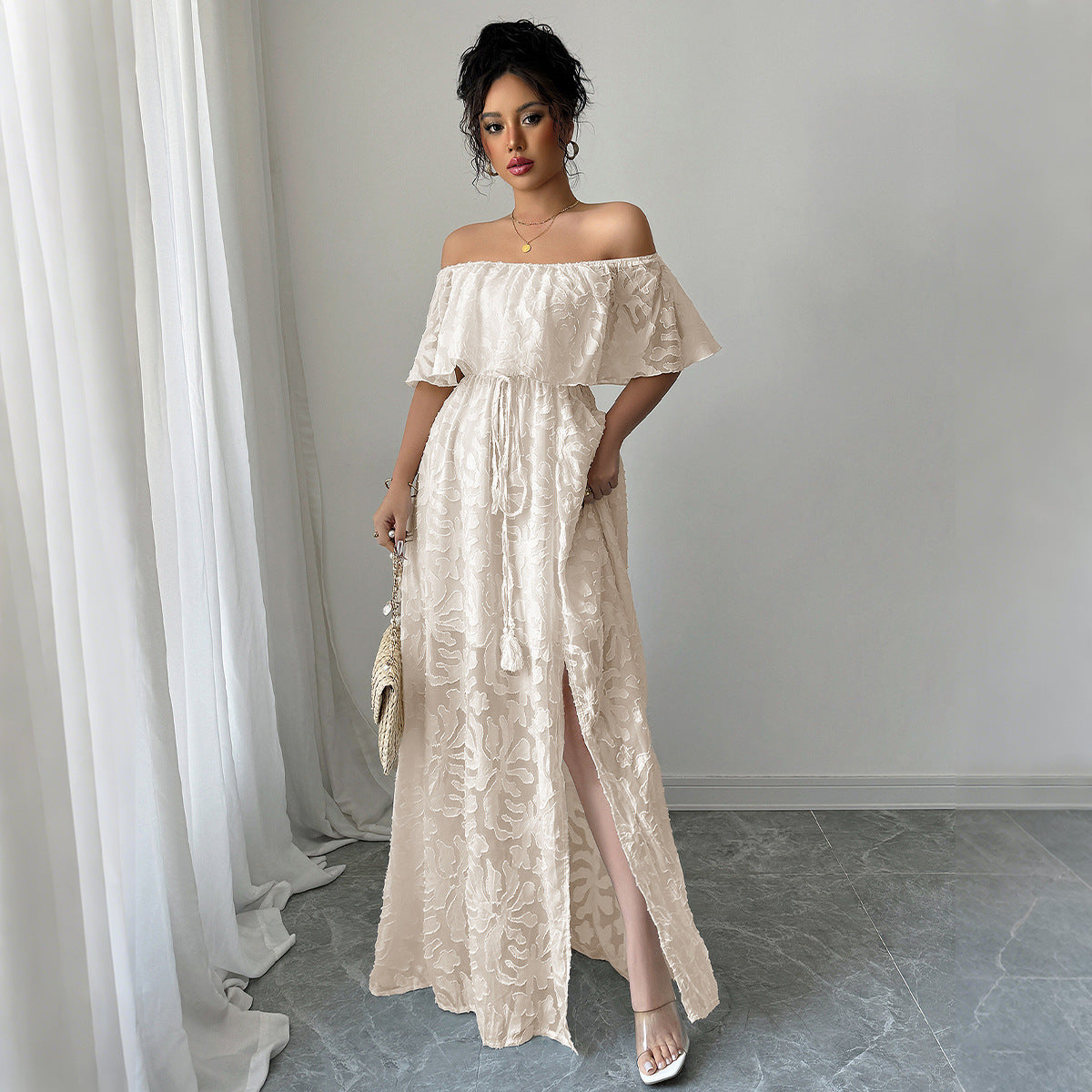 Robe élégante épaules Nyssa