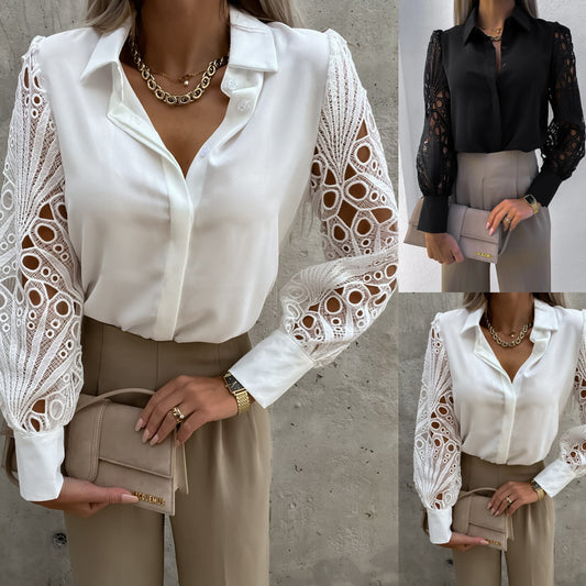 Chemise Élégante Dentelle & Satin Cérina